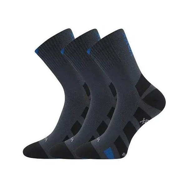 GASTL športové ponožky so striebrom VoXX Tm. sivá 39-42 3 páry 52601237