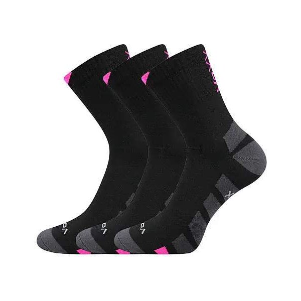 GASTL športové ponožky so striebrom VoXX Čierna / Magenta 35-38 3 páry 52601238