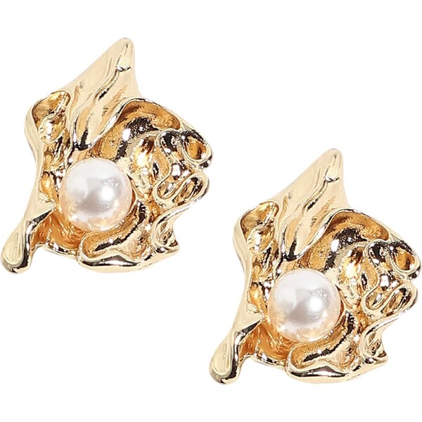 SOHI Náušnice Najwa zlatá / perlovo biela 54344017