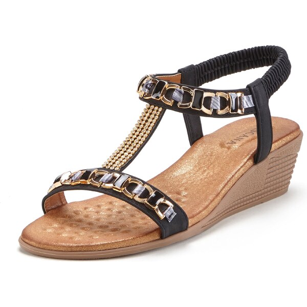 VIVANCE Sandále zlatá / čierna 54307430