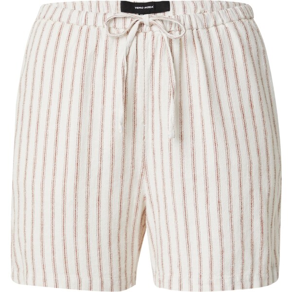 VERO MODA Nohavice VMLOLA krémová / červená 54362578