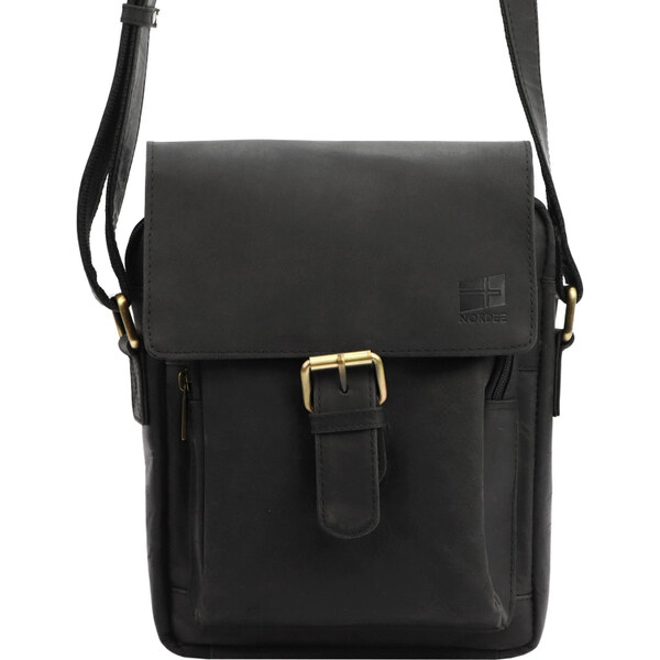 Pánska kožená taška Nordee čierna KZ44730 62179975