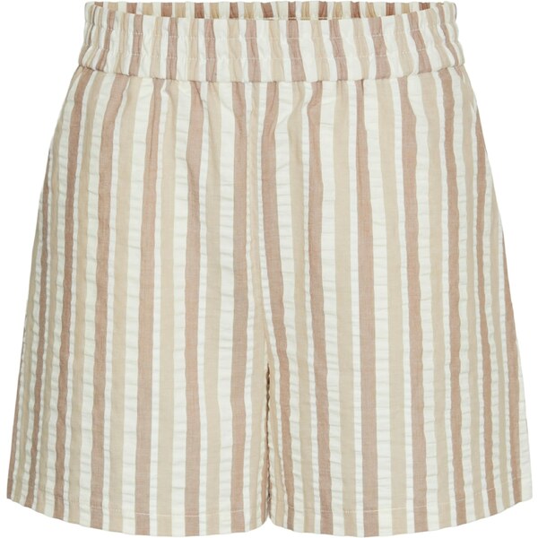 PIECES Nohavice PCAitlyn béžová / tmavošedá / biela 54326816