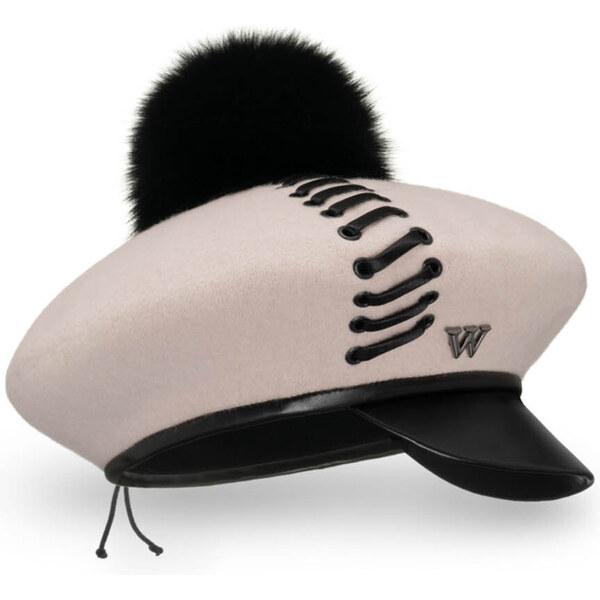 KRUMLOVANKA Dámska zimná čiapka s brmbolcom a šiltom W-0734 - viac 66882160