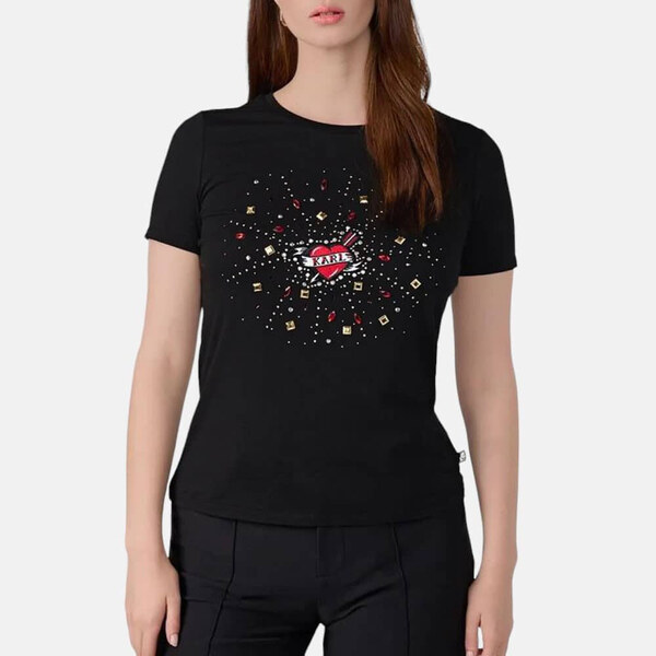 Dámské černé triko Karl Lagerfeld 55838 52683231