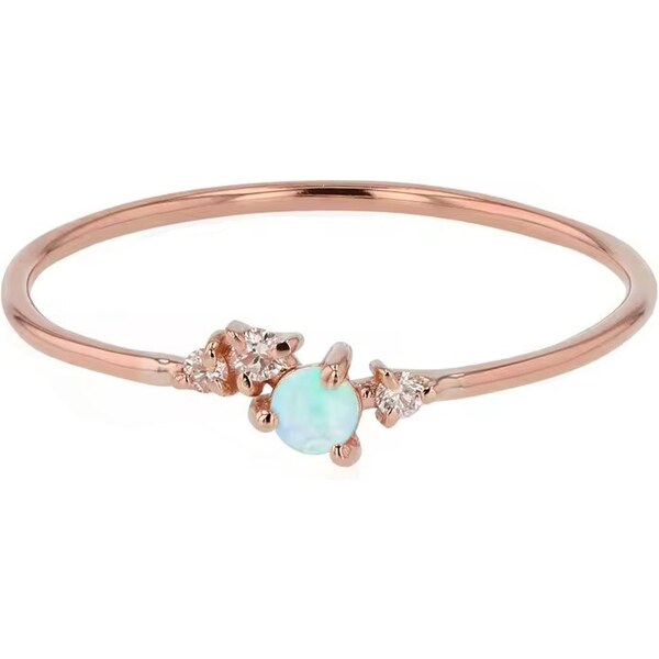 Olivie Strieborný prsteň s opálom ROSE 8811 52700779