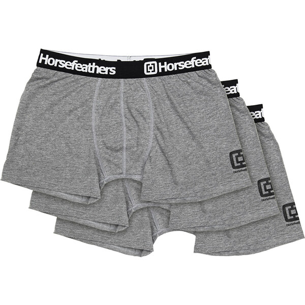 Boxerky Horsefeathers Dynasty 3-Pack Boxer Shorts Heather Gray S 52696424