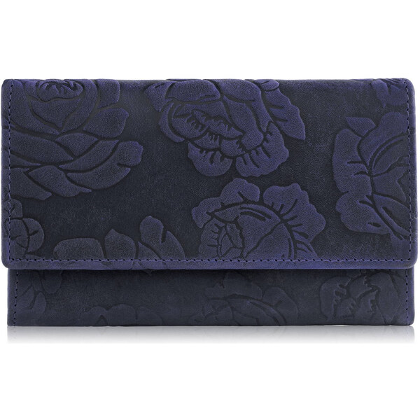 Paolo Peruzzi Dámska vintage kožená peňaženka veľká s kvetmi T-107-HDB 52696749