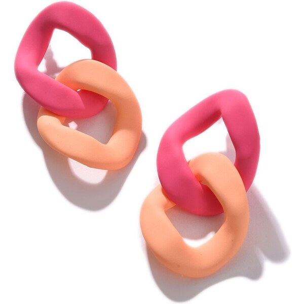 SOHI Náušnice marhuľová / fuksia 54264981