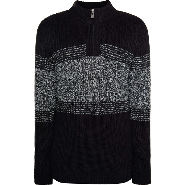 ICEBOUND Sveter sivá melírovaná / čierna 54263021