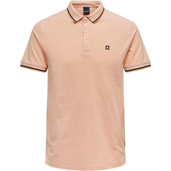 Only & Sons Tričko ONSFletcher marhuľová / čierna 53451939