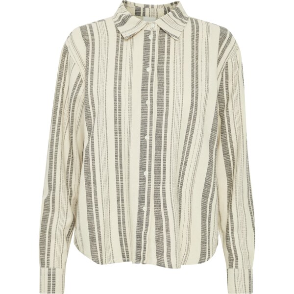 ICHI Blúzka slonová kosť / čierna 54314005