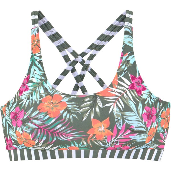 VENICE BEACH Bikinový top Summer zelená / oranžová / fuksia / biela 54447741