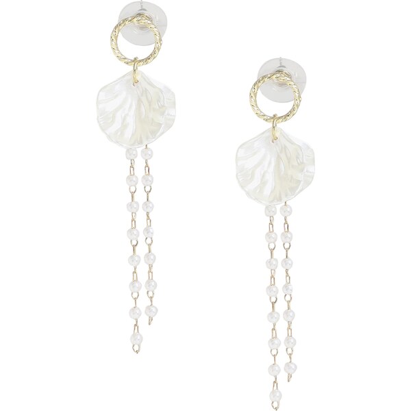 SOHI Náušnice Scotlyn zlatá / biela 54321607