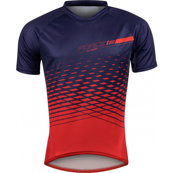 FORCE dres MTB ANGLE, krátky rukáv, modro-červený 60928456