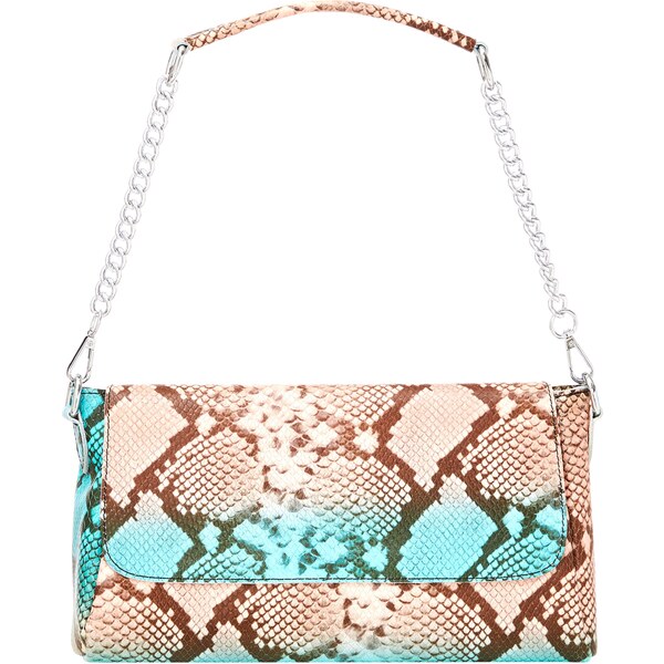 NAEMI Kabelka na rameno tyrkysová / tmavohnedá / staroružová 65791860