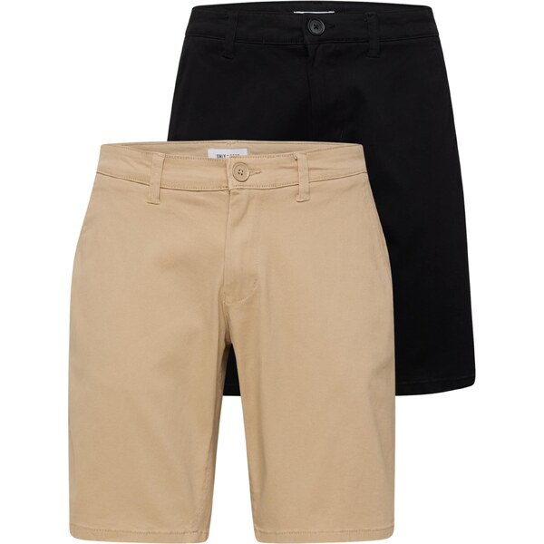Only & Sons Chino nohavice CAM béžová / čierna 54058500