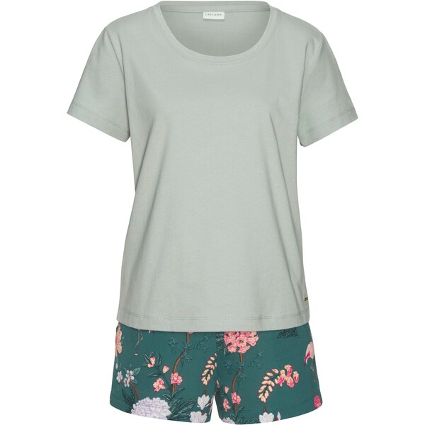 LASCANA Kraťasy zelená melírovaná / zmiešané farby 54319024