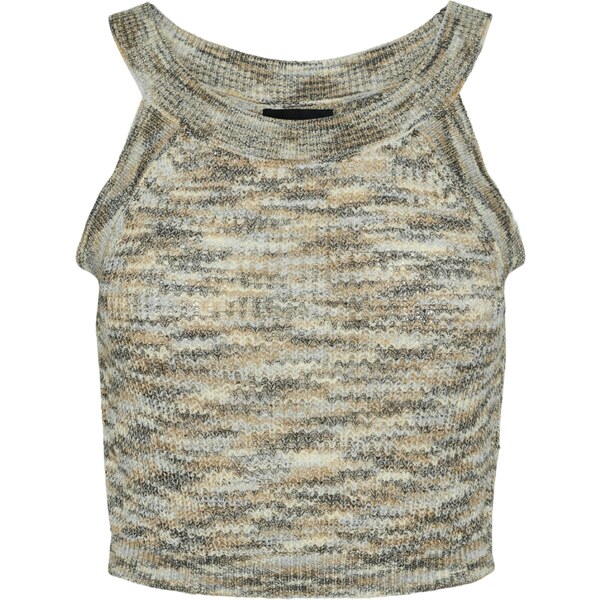 PIECES Vyšívaný top KERA svetlobéžová / kaki / olivová 54357688