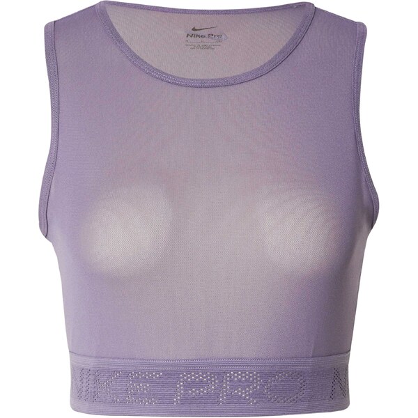 NIKE Športový top PRO tmavofialová / biela 54350068