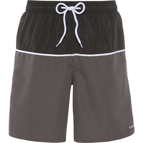 s.Oliver Plavecké šortky sivá / čierna / biela 54350882