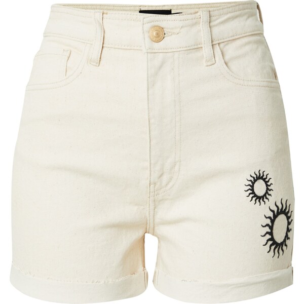 PIECES Džínsy PCAMER béžová / čierna 54365271