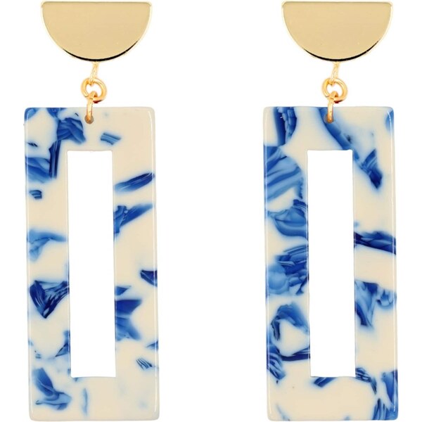 Fräulein Wunder Náušnice Akane nebielená / svetlomodrá / tmavomodrá / 54319490