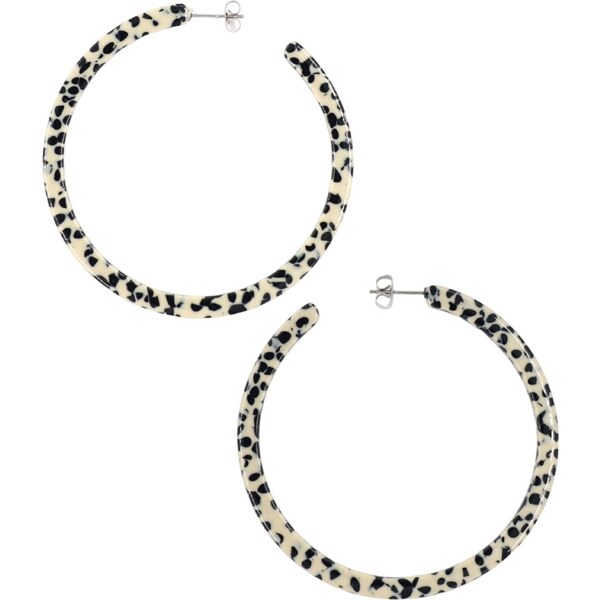 Fräulein Wunder Náušnice Anne béžová / čierna melírovaná 54319509