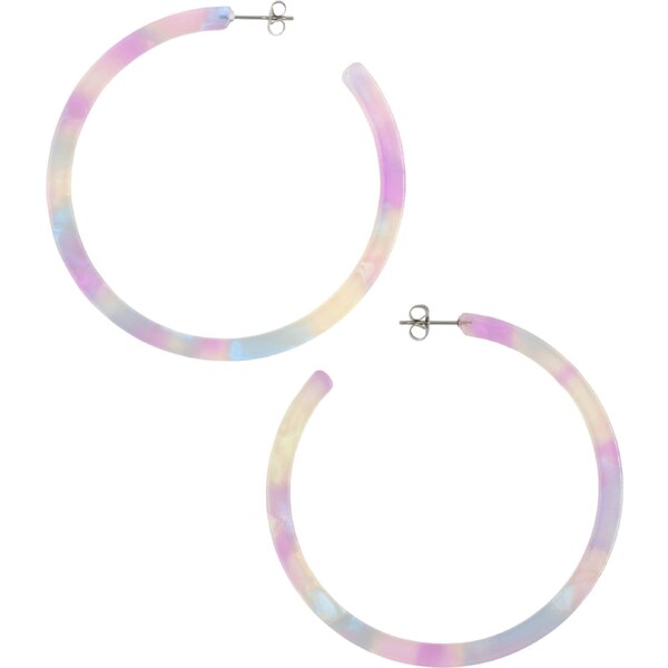 Fräulein Wunder Náušnice Anne dymovo modrá / pastelovo žltá / fialová 54319836