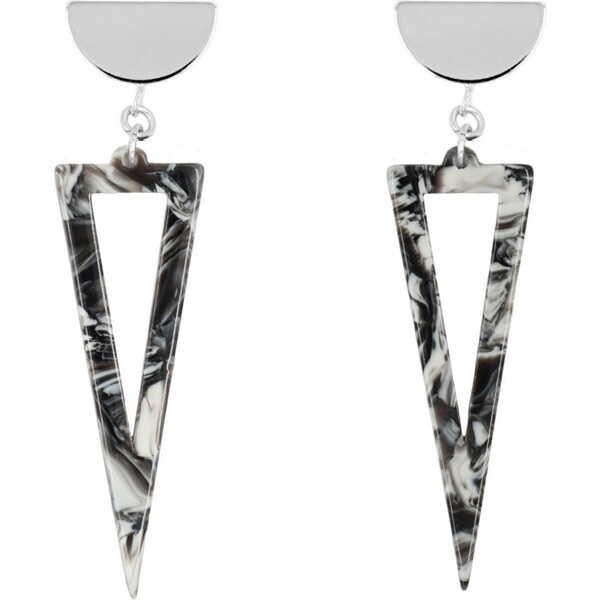 Fräulein Wunder Náušnice čierna / strieborná / biela 54319860