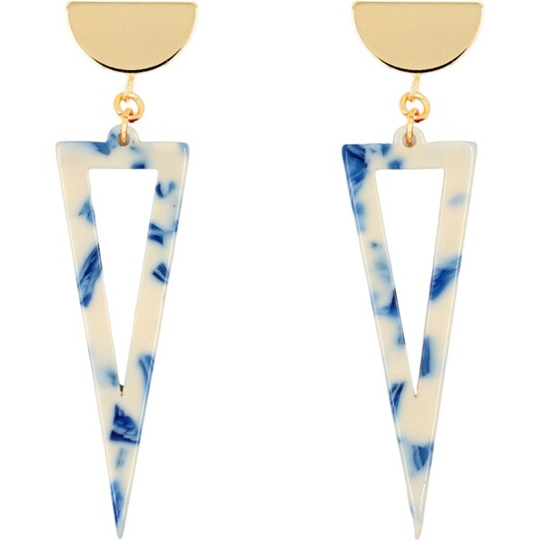 Fräulein Wunder Náušnice modrá / zlatá 54319911