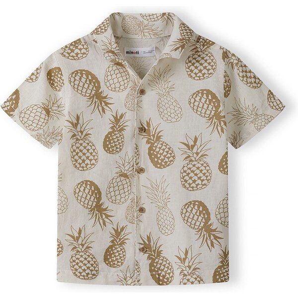 MINOTI Košeľa hnedá / šedobiela 54343075