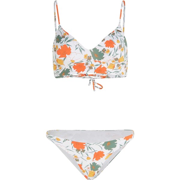 ONEILL Bikiny Wave Skye tmavozelená / oranžová / biela 54329971