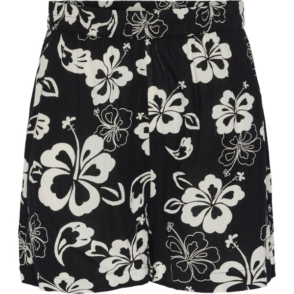 PIECES Nohavice ALOHA čierna / biela 54342000