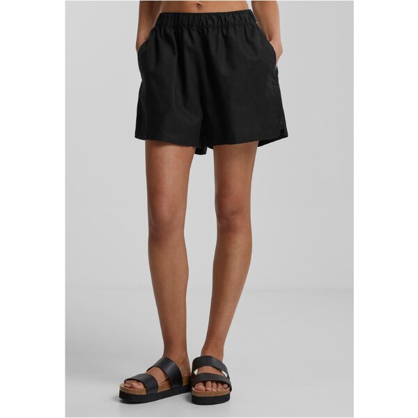 Urban Classics Womens Linen Shorts Black 52714691