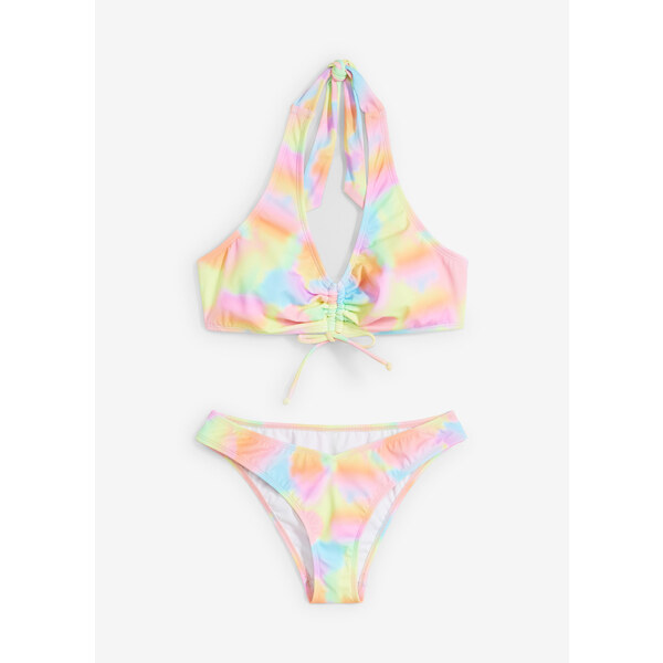 bonprix Bikiny neckholder (2-dielne) s riasením, farba žltá 52800456