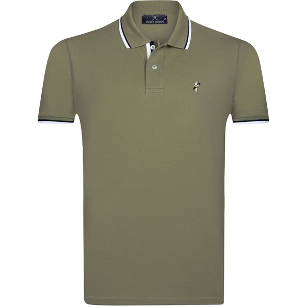 Jacey Quinn Tričko olivová / čierna / biela 54339055