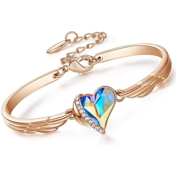 Glory Krištáľový náramok Gold Angel ružovozlatý 991 52957153