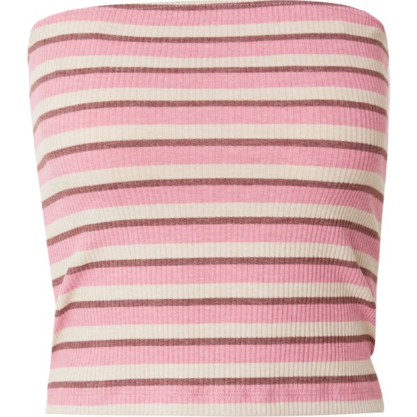 PIECES Top PCKARLEE svetlosivá / svetloružová / karmínovo červená 54367070