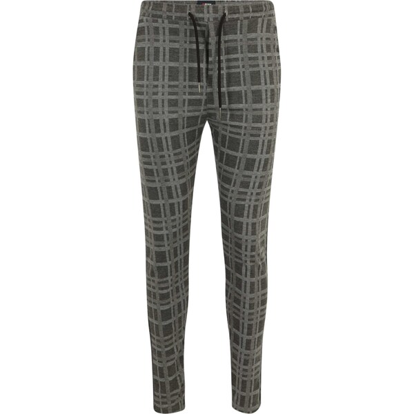 Denim Project Nohavice Ponte Roma sivá / tmavosivá / červená / čierna 54283744