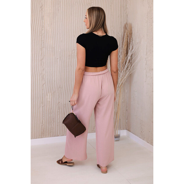 Fashionweek Dámske nohavice ľahké vzdušné so širokými nohavicami K5878 53076599