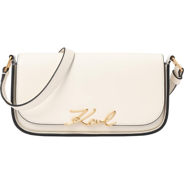 Karl Lagerfeld Taška cez rameno Signature zlatá / čierna / biela 54346398