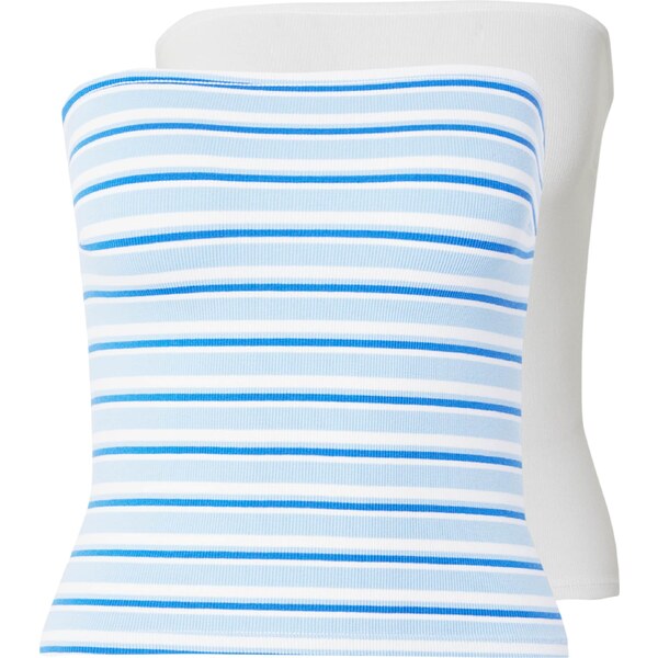 Gina Tricot Top modrá / svetlomodrá / biela 54367485