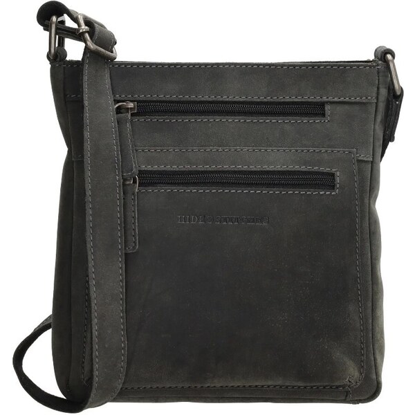Hide & Stitches Čierna kožená crossbody kabelka „Anne“ 53158483