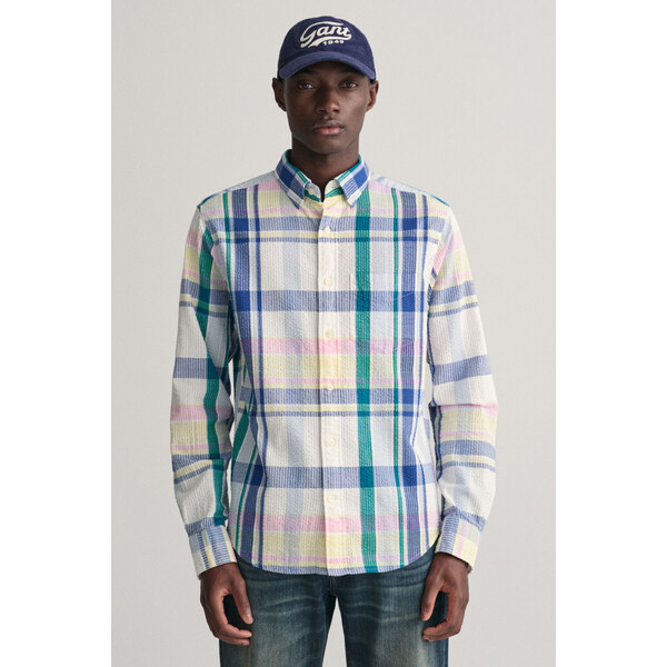 KOŠEĽA GANT REG SEERSUCKER MADRAS SHIRT WHITE 53180720
