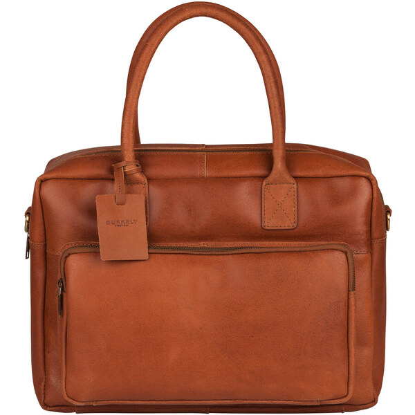 Pánska kožená taška na notebook Burkely Stenly - koňak 55546718