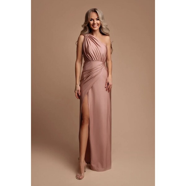 miadresses.sk Staroružové priliehavé šaty s rozparkom 53199662