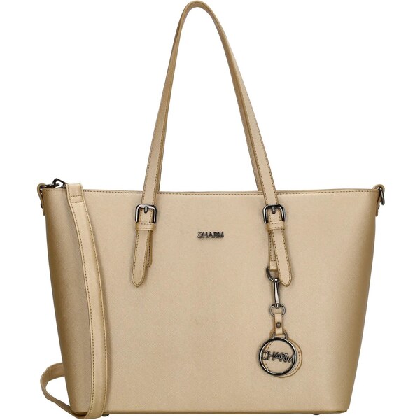 Charm London Zlatá veľká shopper kabelka na rameno „Misty“ 53199897