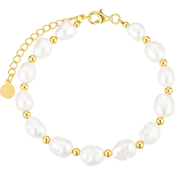 Olivie Strieborný perlový náramok GOLD 8803 52700771