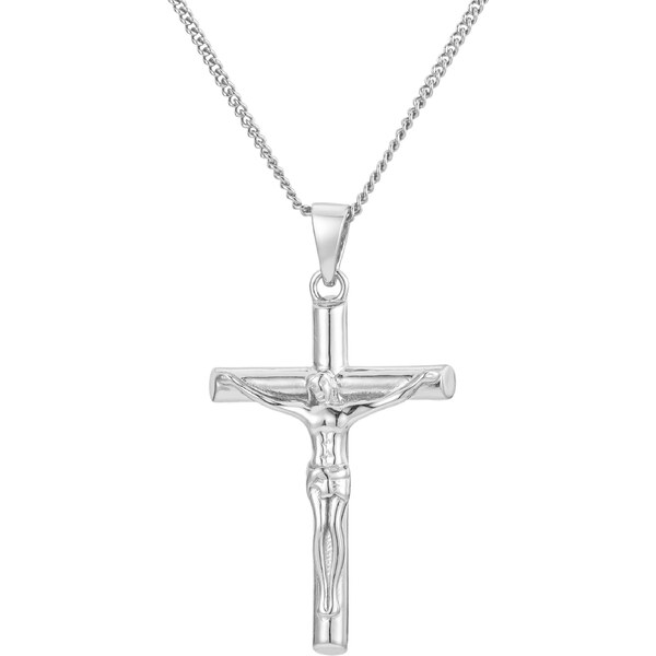 Olivie Strieborný náhrdelník KRÍŽ S JEŽIŠOM 8880 53199069